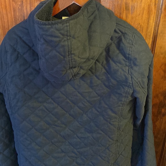 Navy hooded jacket with fur on the inside - Picture 2 of 3